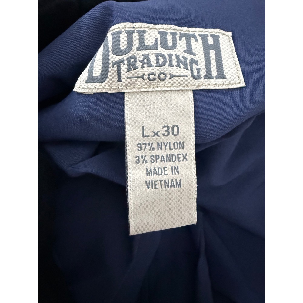 NWOT Duluth Trading Co Mens Blue Nylon Spandex Cargo Pants with Belt LX30 - Picture 8 of 9